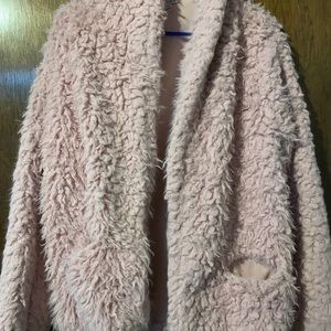 Pink fluffy sweater